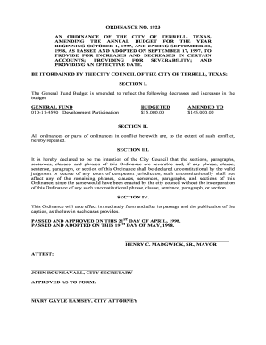 Implementation plan example - ACCOUNTS - cityofterrell