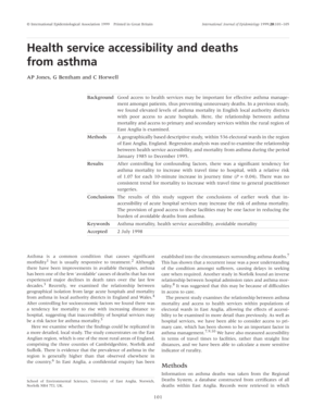 Mileage trip sheet - Health service accessibility and deaths from asthma - International bb - ije oxfordjournals