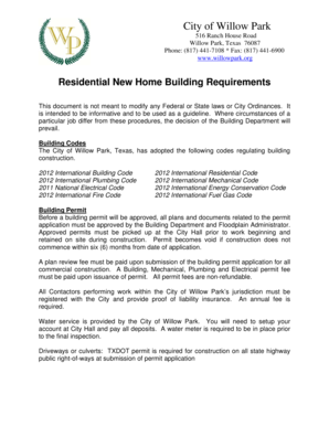 Calories chart - City of Willow Park Residential New Home Building requirementsdoc - willowpark