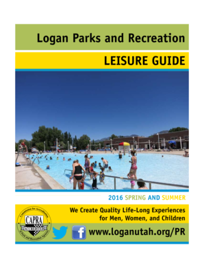 White paper template - Logan Parks and Recreation LEISURE GUIDE - loganutah