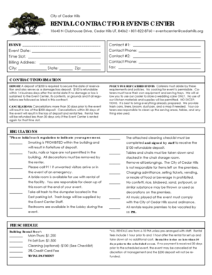 Quotation template - Events Center Contract - Cedar Hills - cedarhills