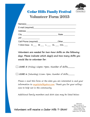 One page lease agreement - Ff-volunteer-form-2015 - cedarhills