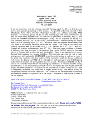 Weekly schedule excel - Washington County EWP Upper Santa Clara Gunlock at Moody - washco utah