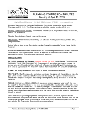 Apartment lease termination letter - PLANNING COMMISSION MINUTES Meeting of April 11 2013 - loganutah