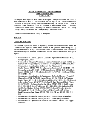 Tracking form - The Consent Agenda is a means of expediting routine matters which come before the - washco utah