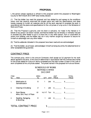 Proof of business ownership letter - PROPOSAL - Utah - washco utah