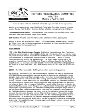 Expense report pdf - HISTORIC PRESERVATION COMMITTEE MINUTES - Logan Utah - loganutah