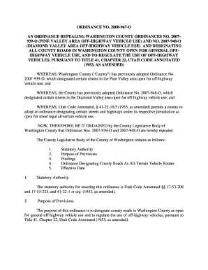 Separation agreement template illinois - 2008-967-O Opening Roads for OHV in Washington Countydoc