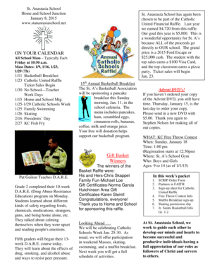 Customer service representative cover letter - ON YOUR CALENDAR Gift Basket Winners - St Anastasia Catholic bb - stanastasiaschool