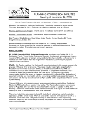 Write up for poor performance sample - Planning Commissioners Present Amanda Davis, Konrad Lee, Garrett Smith, Steve Stokes - loganutah