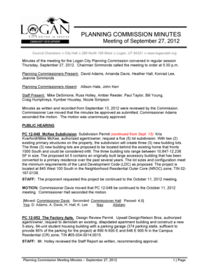 Texas residential lease with option to purchase agreement - PLANNING COMMISSION MINUTES Meeting of September 27 2012 - loganutah