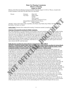 Tender document sample - Present: Chairman Vice Chair Blake Neil Buddy Sadler Ed Hall John Leonardi Jared Maw arrived at 8:15 p - plaincityutah