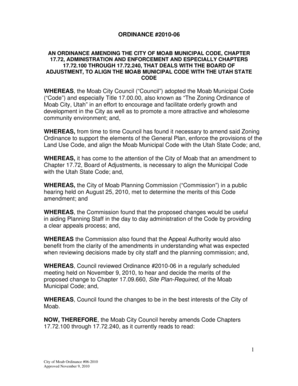 Format of a business plan - AN ORDINANCE AMENDING THE CITY OF MOAB MUNICIPAL CODE - moabcity state ut