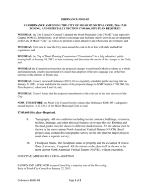 Bill of materials software - ORDINANCE #201303 - moabcity state ut