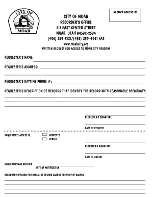 Grand opening flyer - city of moab recorders office 217 east center street moab, utah 845322534 (435) 2595121/(435) 2594951 fax www