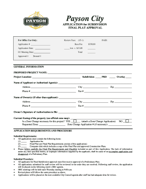 Appeal letter template - Payson City