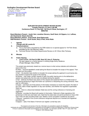 Indemnity form template word - Austin Hart Burlington Development Review Board Brad - burlingtonvt