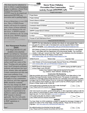Storm Water Pollution Prevention Plan Construction Permit