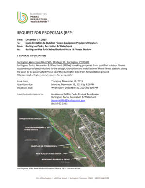 Letter of recommendation - REQUEST FOR PROPOSALS RFP - burlingtonvtgov