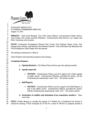 Grocery list - PRESENT Chair Scott Richards, Vice Chair James Malone, Commissioners Dallin Nelson, - plgrove