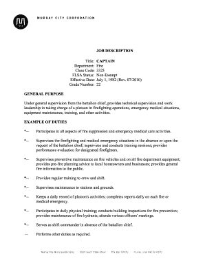 Report writing format - Under general supervision from the battalion chief, provides technical supervision and work - murray utah