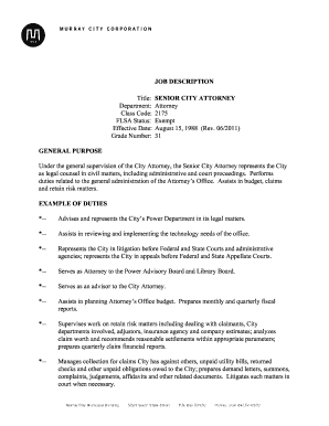 Reading log printable - SENIOR CITY ATTORNEY - murray utah