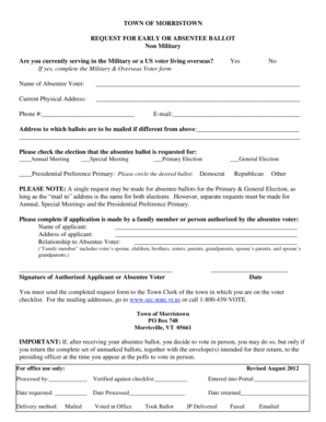 Taxi receipt generator - REQUEST FOR ABSENTEE BALLOT - morristownvtorg