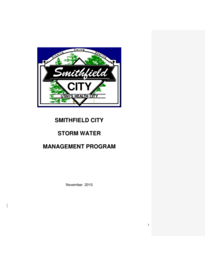 SMITHFIELD CITY STORM WATER MANAGEMENT PROGRAM - smithfieldcity