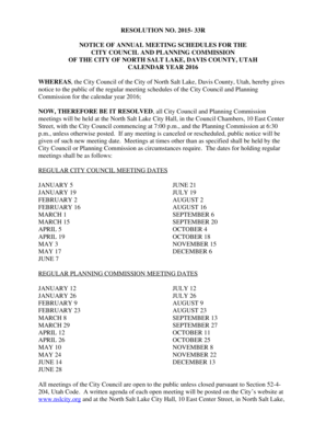 Non profit board meeting minutes template - REGULAR CITY COUNCIL MEETING DATES - nslcityorg