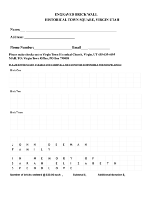 How to make a fax cover sheet - REVISED brick order form - virginutah