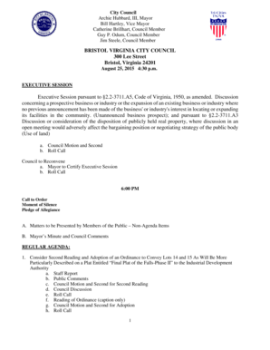 Absence medical - Bill Hartley, Vice Mayor - bristolva