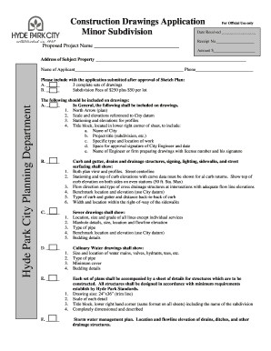 Construction Drawings Application - Hyde Park Utah