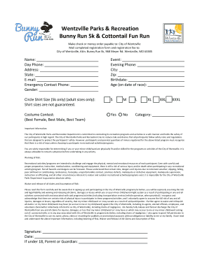 Registration form - City of Wentzville Missouri