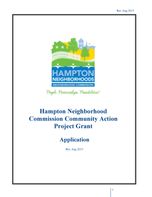 Travel budget template google sheets - Hampton Neighborhood Commission Community Action Project Grant - hampton