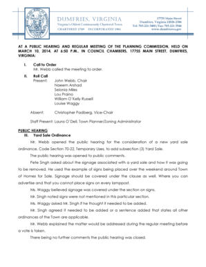 Work experience form template - AT A PUBLIC HEARING AND REGULAR MEETING OF THE PLANNING - dumfriesva