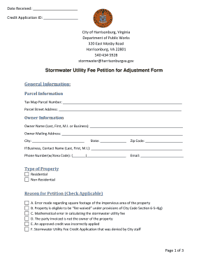 P60 form pdf - Stormwater Utility Fee Petition for Adjustment Form