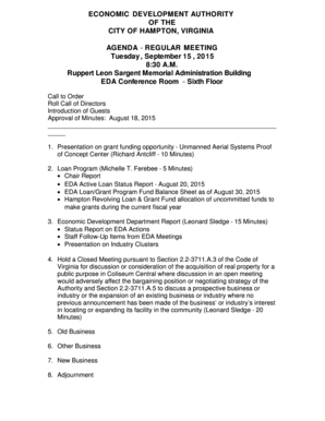 Proof of household composition example - EDA LoanGrant Program Fund Balance Sheet as of August 3 0 - hampton