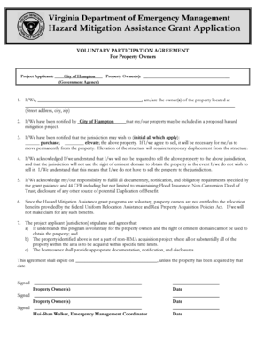 Google fax cover sheet - VOLUNTARY PARTICIPATION AGREEMENT FOR PROPERTY OWNERS IN ACQUISITION PROJECTS - hampton