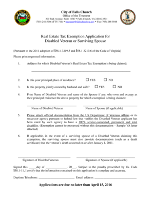 16 seed bracket - Real Estate Tax Exemption Application for - fallschurchva