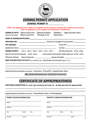 Zoning Permit Application