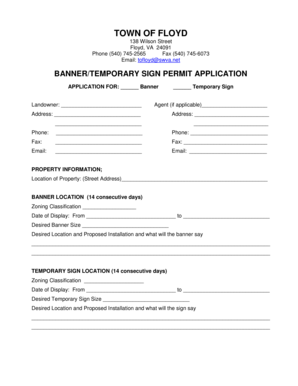 Debit authorization form - BANNERTEMPORARY SIGN PERMIT APPLICATION - townoffloyd