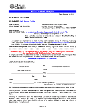 INVITATION FOR BIDS IFB - Falls Church VA