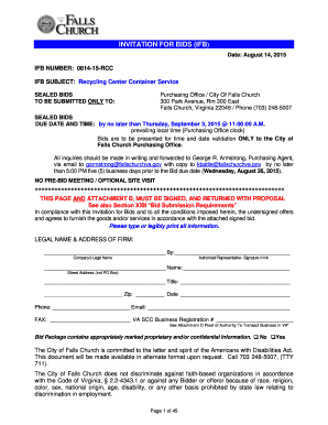 Leave form pdf - IFB NUMBER 081415RCC - fallschurchva