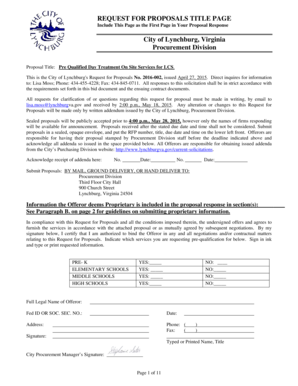 Standard form of rental agreement - City of Lynchburg Virginia Procurement Division - lynchburgva