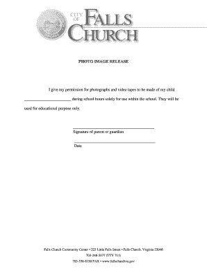 Photo Image Release Form