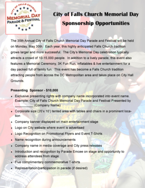 Sign off sheet template - 2015 Memorial Day Sponsorship Opportunities - fallschurchva