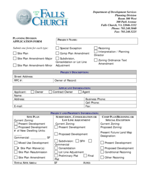 Invoice tracking spreadsheet template - Planning Application Form - Falls Church Virginia - fallschurchva