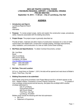 Sign off sheet template - NEW AIR TRAFFIC CONTROL TOWER - lynchburgva