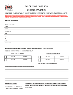 Employee sign in sheet - EXHIBIT APPLICATION2016pub