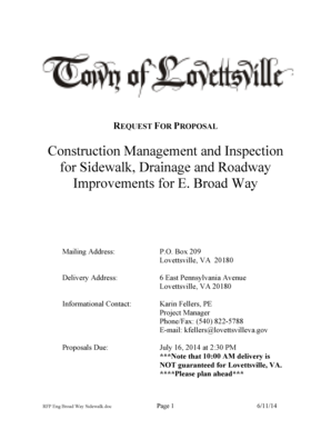 Shareholder loan agreement template - RFP Eng Broad Way Sidewalk Inspection Servicesdoc - lovettsvilleva